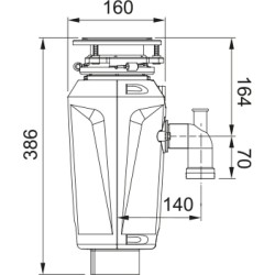 FRANKE SLIM75 TRITARIFIUTI DISSIPATORE ALIMENTARE 0,75 Hp (ex TE75 )