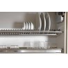 Scolapiatti 80 cm doppio Inoxmatic Acciaio INOX 18/10 Alta qualità. Per mobile da 76 cm interno